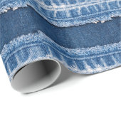デュアルトーン漂白デニムファブリックフレーム ラッピングペーパー (ロールコーナー)