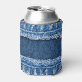 デュアルトーン漂白デニムファブリックフレーム 缶クーラー (缶正面)