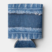 デュアルトーン漂白デニムファブリックフレーム 缶クーラー (正面)