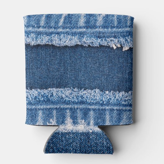 デュアルトーン漂白デニムファブリックフレーム 缶クーラー (裏面)