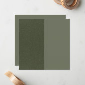 デュアルトーンMossグリーンスペックルノートカードカスタマイズ-  ノートカード (正面/裏面インサイチュ)