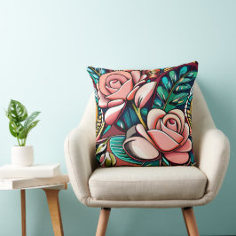 デュアルバラ：壮大なフローラ配置 クッション