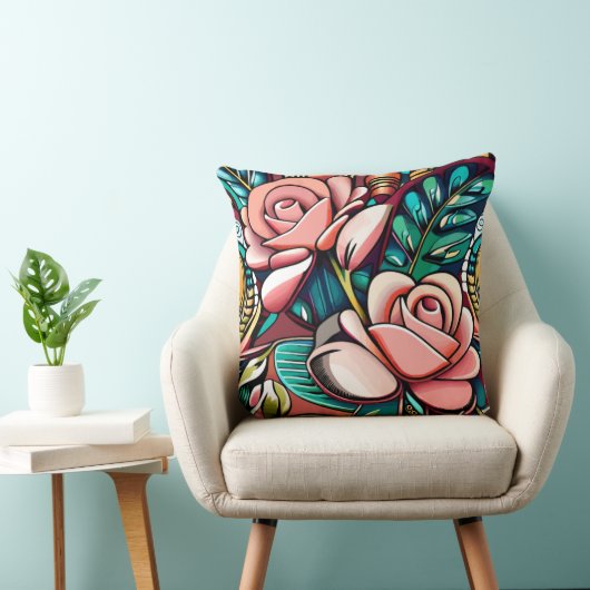 デュアルバラ：壮大なフローラ配置 クッション (椅子)