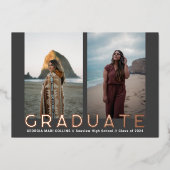 デュアルフォト大学院写真のお知らせ 箔招待状 (正面)