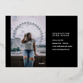 デュアルフォト大学院写真のお知らせ 箔招待状 (裏面)