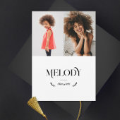 デュアルフォト小児期現在の卒業写真の卒業 案内状