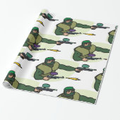 デュアルマーカー付きペイントボールプレーヤーのアクションスポーツ ラッピングペーパー (アンロールド)