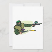 デュアルマーカー付きペイントボールプレーヤーのアクションスポーツ 招待状 (正面)