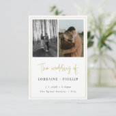 デュアルモーメントカバーモダンフォト結婚式招待状 招待状 (スタンド正面)