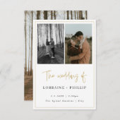 デュアルモーメントカバーモダンフォト結婚式招待状 招待状 (正面/裏面)