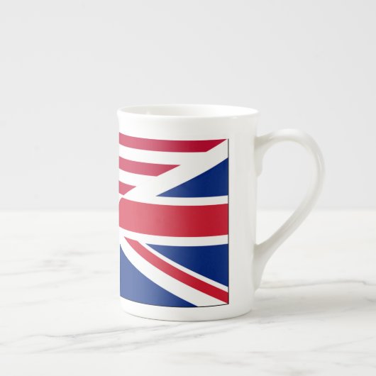 デュアル市民アメリカおよびイギリス国旗の中国マグカップ ボーンチャイナマグカップ (右)