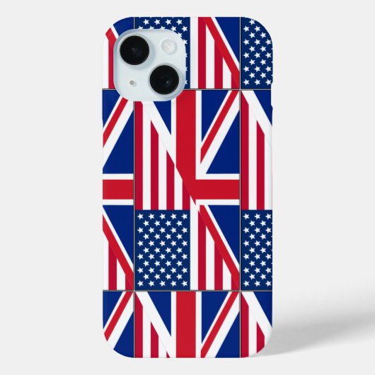 デュアル市民アメリカおよびイギリス国旗Case-Mate iPh Case-Mate iPhoneケース (裏面)