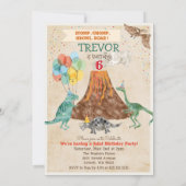 デュアル招待状 – ユニコーンと恐竜の誕生日招待状 招待状 (裏面)