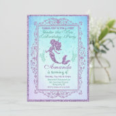 デュアル招待状 – 人魚と海賊誕生日招待状 招待状 (スタンド正面)