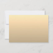 デュアル機能金ゴールドウェディングRSVPカードとQRコード 出欠カード (裏面)