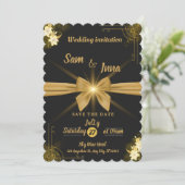 デュアル面とラグジュアリー結婚のカードをエレガント (スタンド正面)