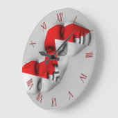 デュアル顔マスク ラージ壁時計 (傾斜)