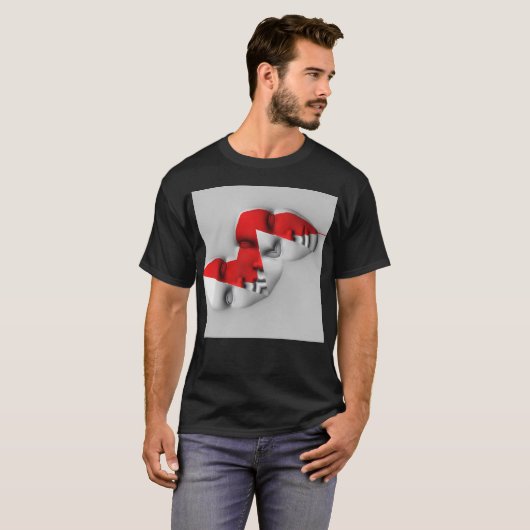 デュアル顔マスク Tシャツ (正面フル)