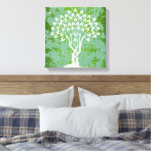 デュアル顔隠しツリー光魔法の表示 キャンバスプリント (インサイチュ (寝室))