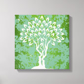 デュアル顔隠しツリー光魔法の表示 キャンバスプリント (正面)