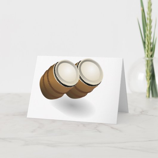 デュアルBongosグリーティングカード カード (正面)