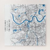 デュイスブルグドイツランドシティ地図と旅行シンプル ジグソーパズル (横)