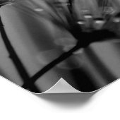 デュウきらめくダンデオンモノクロ背景 ポスター (角)