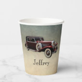 デュエゼンバーグ/デュエシーモデルJクラシックカーパーソナライズされた 紙コップ (裏面)
