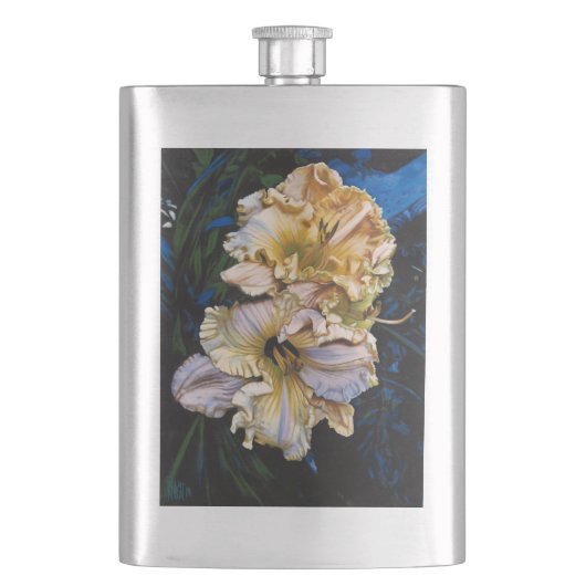 "デュエット"の銀製のフラスコ フラスク (正面)