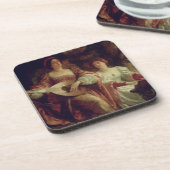 デュエット(キャンバスの油) コースター (左側)