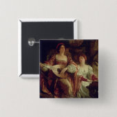 デュエット(キャンバスの油) 缶バッジ (正面&裏面)