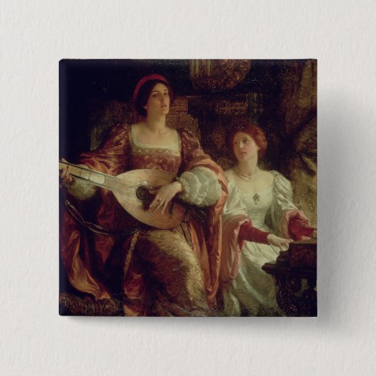 デュエット(キャンバスの油) 缶バッジ (正面)