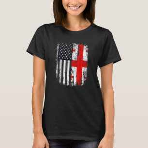 デュエルフラッグジョージアとアメリカンデュエル市民 Tシャツ