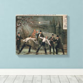 「デュエル・イン・ザ・スノー」のポスター キャンバスプリント (インサイチュ (ウッドフロア))