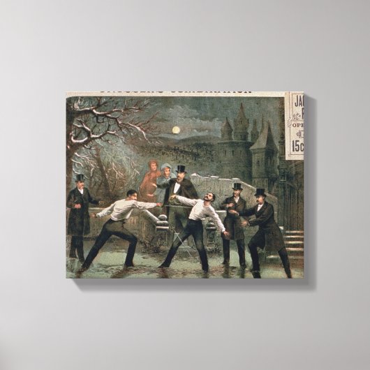 「デュエル・イン・ザ・スノー」のポスター キャンバスプリント (正面)