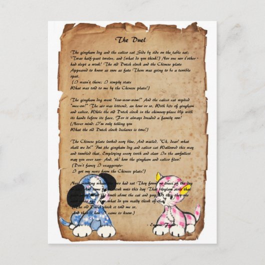 『デュエル・バイ・ユージーン・フィールド』はがき ポストカード (正面)