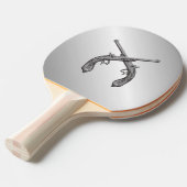 デュエル・ピストル・シルバー 卓球ラケット (正面アングル)