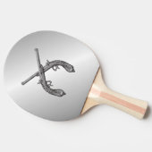 デュエル・ピストル・シルバー 卓球ラケット (横)