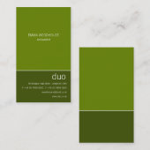 デュオの垂直は緑化するかもしれません 名刺 (正面/裏面)