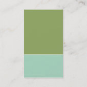 デュオの縦の水及び緑 名刺 (裏面)