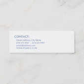 デュオの調子の名札のスタイルの青い白 スキニー名刺 (裏面)