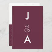 デュオカラー編集可能ミニマルモダンリスト招待状 招待状 (正面/裏面)