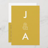 デュオカラー編集可能ミニマルモダンリスト招待状 招待状 (正面/裏面)