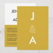 デュオカラー編集可能モダンミニマリスト招待状 招待状 (正面/裏面)