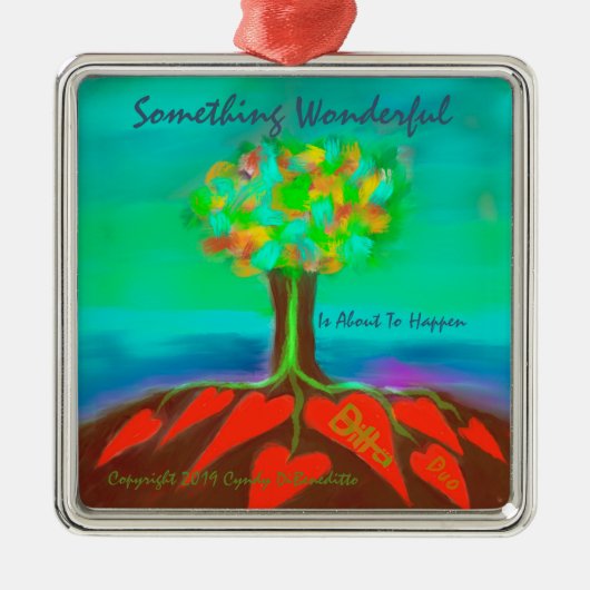 デュオクリスマスオーナメント素晴らしいもの! メタルオーナメント (正面)