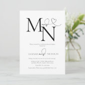 デュオグラム結婚ホワイトのリハーサルディナー 招待状 (スタンド正面)