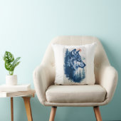 デュオトーンウルフイラストレーション クッション (椅子)