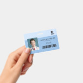 デュオトーン医療スタッフID + バーコード（横型） バッジ (手持ち)