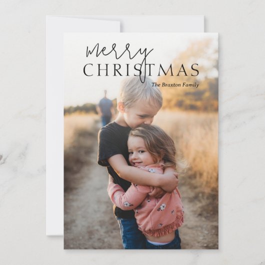 デュオフォントシンプルフォトクリモダンスマス シーズンカード (正面)