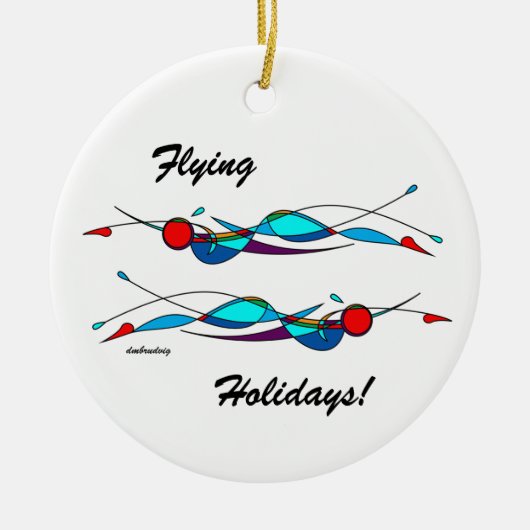 デュオフライ泳ぐ人セラミックオーナメント セラミックオーナメント (正面)